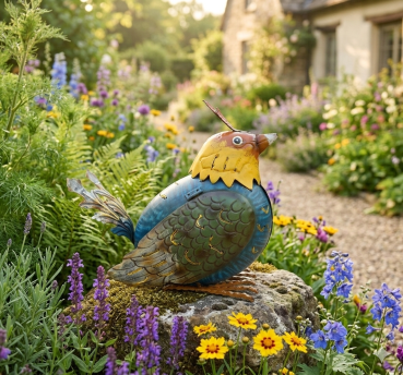 Entzückendes Windlicht Vogel ca. 30 cm - Dekofigur